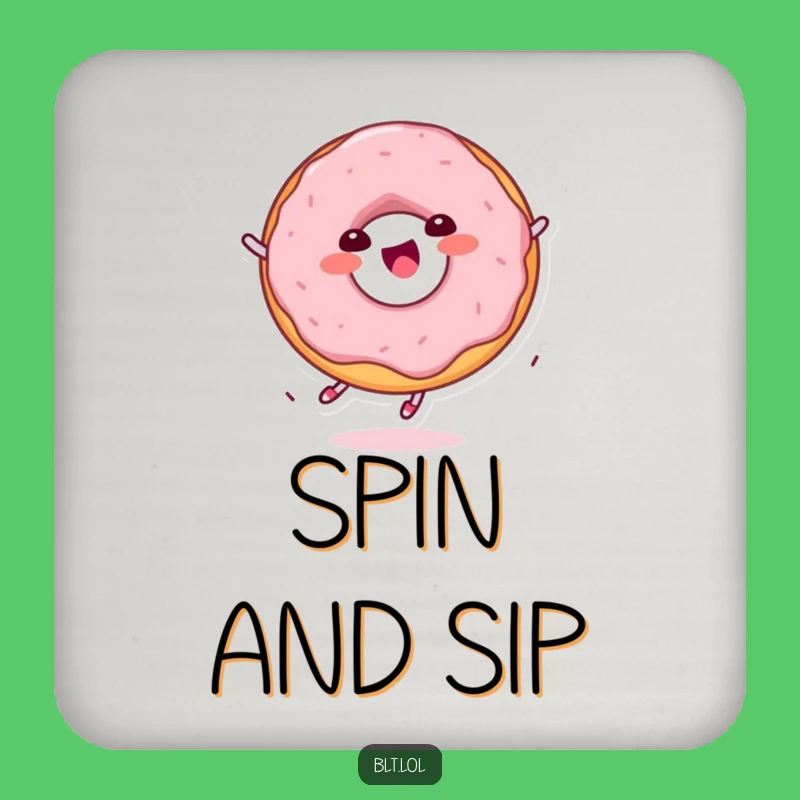 Funny Kawaii Donut Spinning Coasters: Protect Surfaces with Sweet Fun