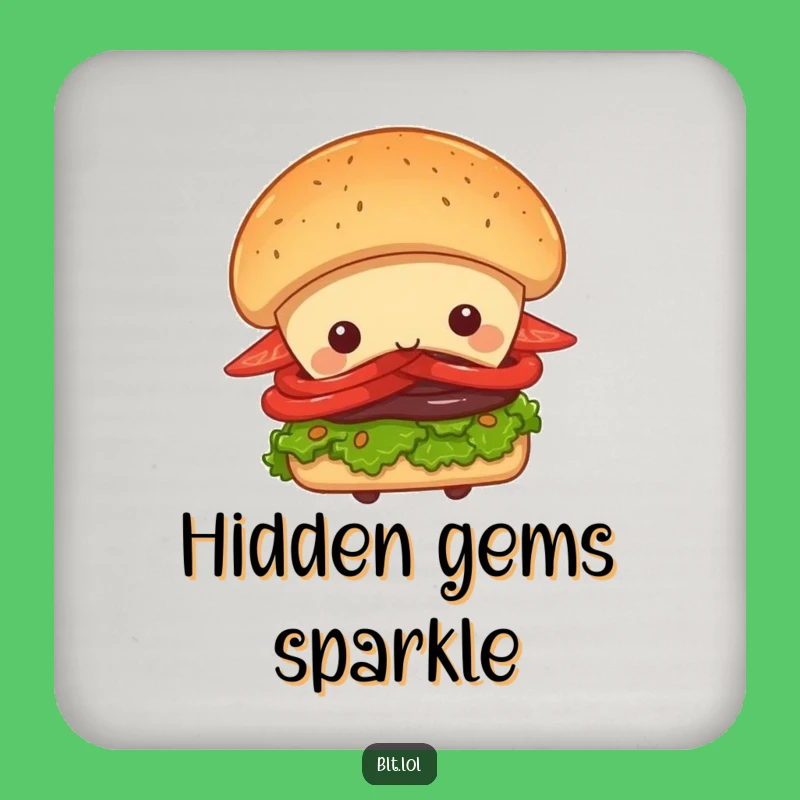 Funny Peek-a-Boo BLT Sandwich Coasters - Playful Protection for Your Surfaces