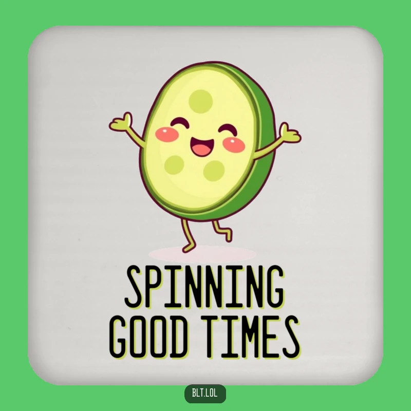 Funny Pickle Cartwheel Drink Coasters: Protect Surfaces with Zesty Humor and Gift Ideas