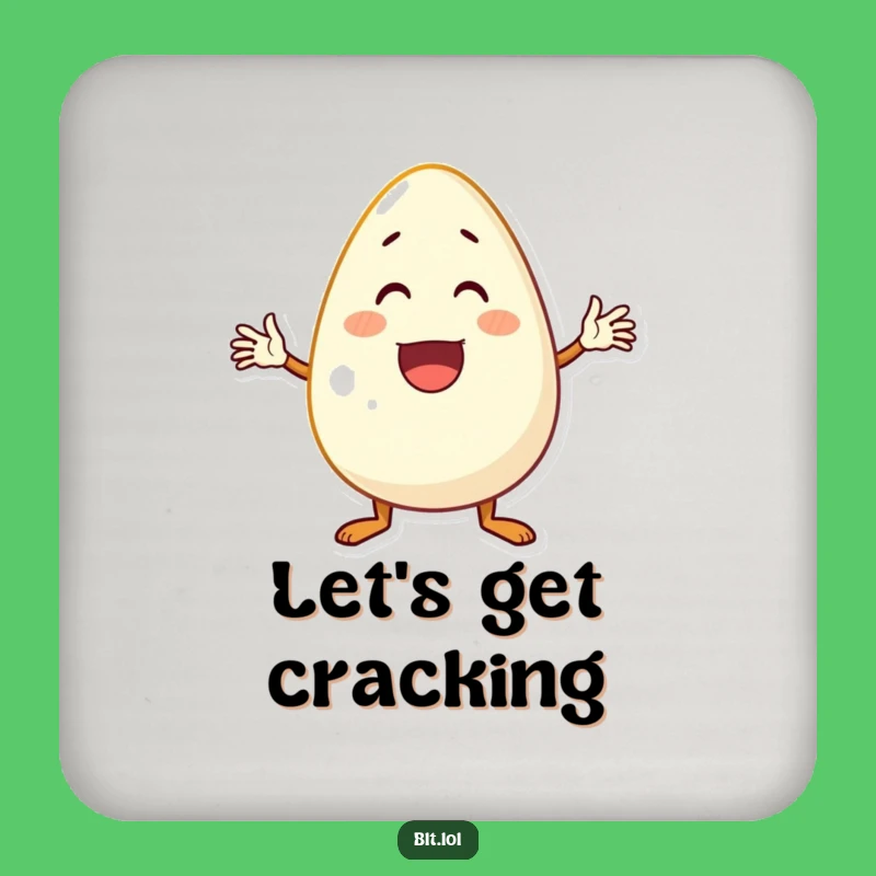 Funny Waving Egg Coaster: Protect Surfaces with Cheer