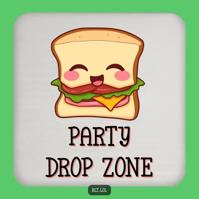 Funny BLT Mic Drop Drink Coaster: Protect Tables with Sandwich Style