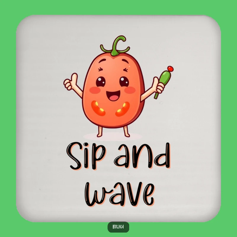 Funny Tomato Pickle Coaster: Protect Surfaces with Veggie Cheer, Ideal Funny Gift!