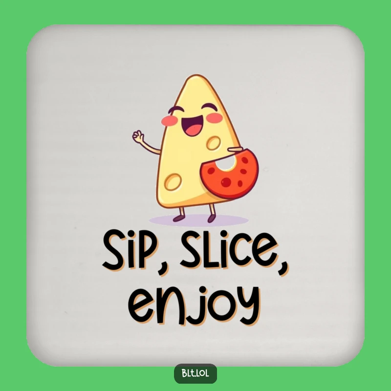 Funny Cheese Coaster Set - Cheesy Anthropomorphic Foodie Drink Protection Gift