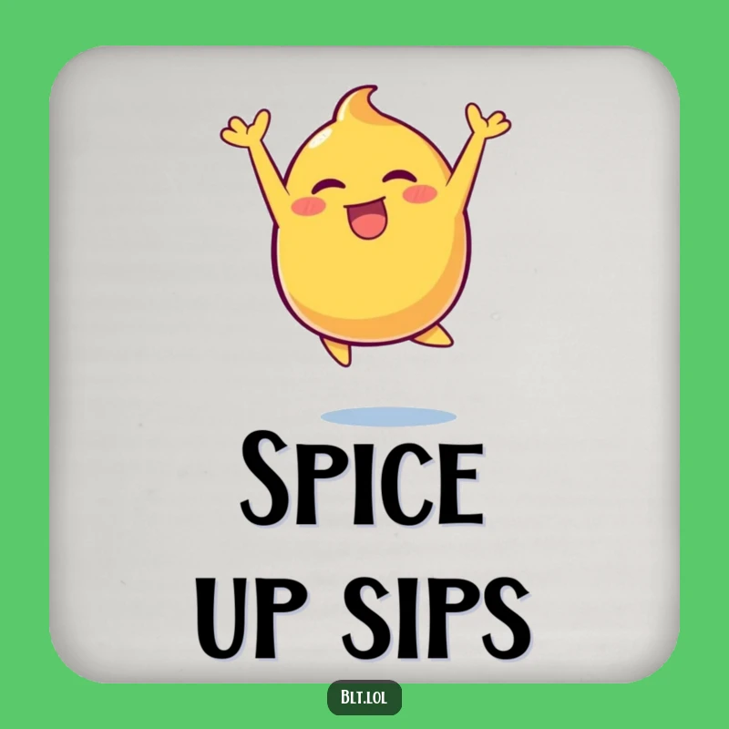 Funny Mustard Blob Leaping Coasters: Protect Surfaces with Condiment Fun!