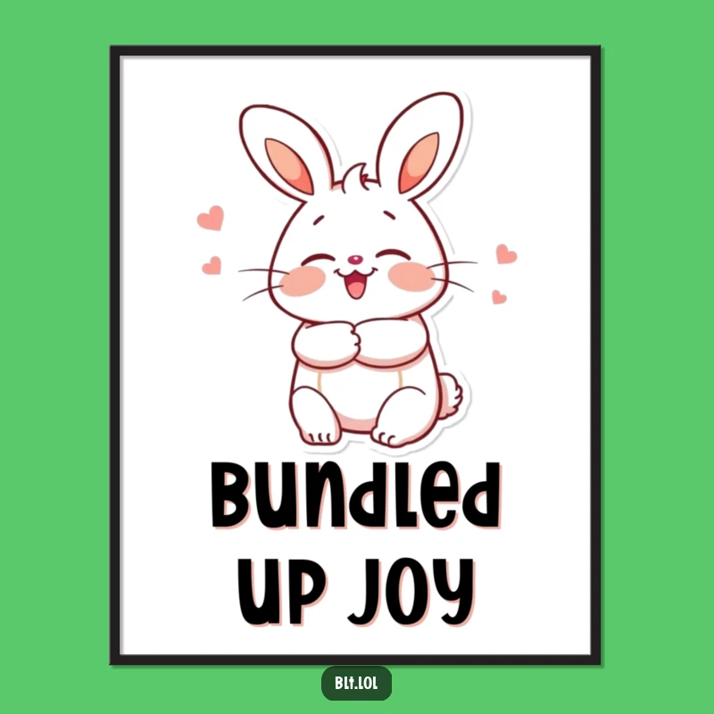 Funny Bun Hugging Poster: Share Warmth on Your Walls!