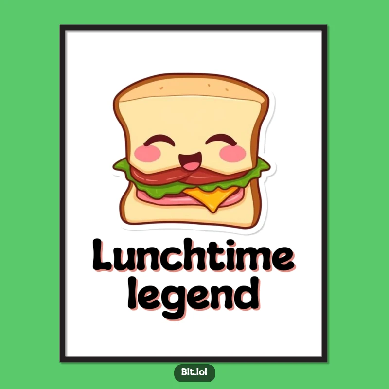 Funny BLT Mic Drop Poster: Hilarious Wall Art for Kitchens & Lounges