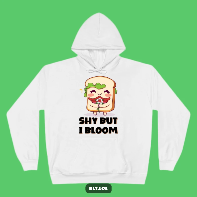 Cozy Funny Bashful BLT Sandwich Hoodie: Floral Warm Funny Gift