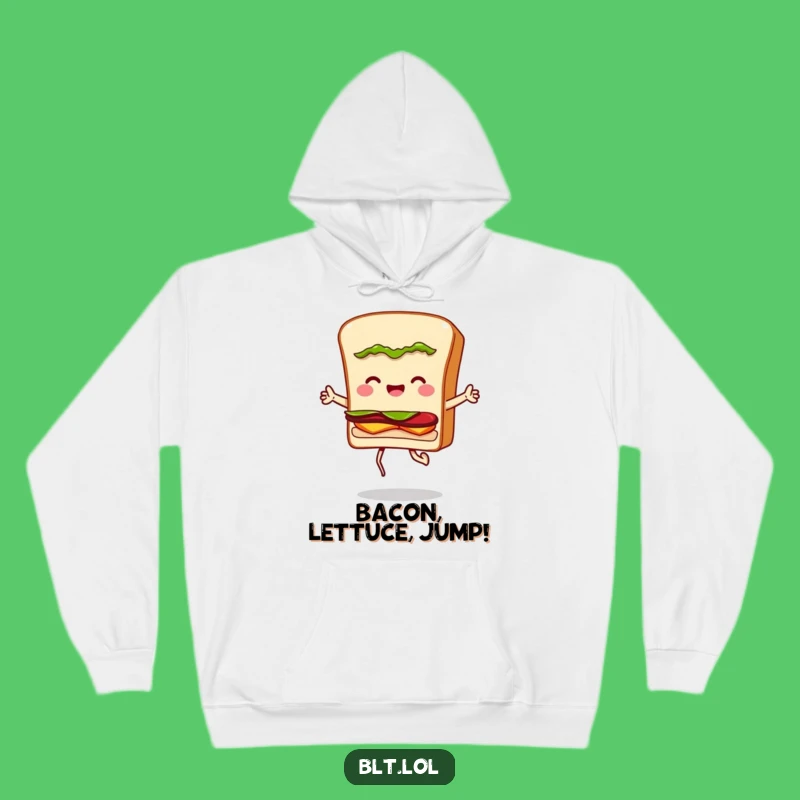 Cozy Funny BLT Sandwich Jumping Rope Hoodie: Warmth Meets Whimsy for a Hilarious Wearable Experience