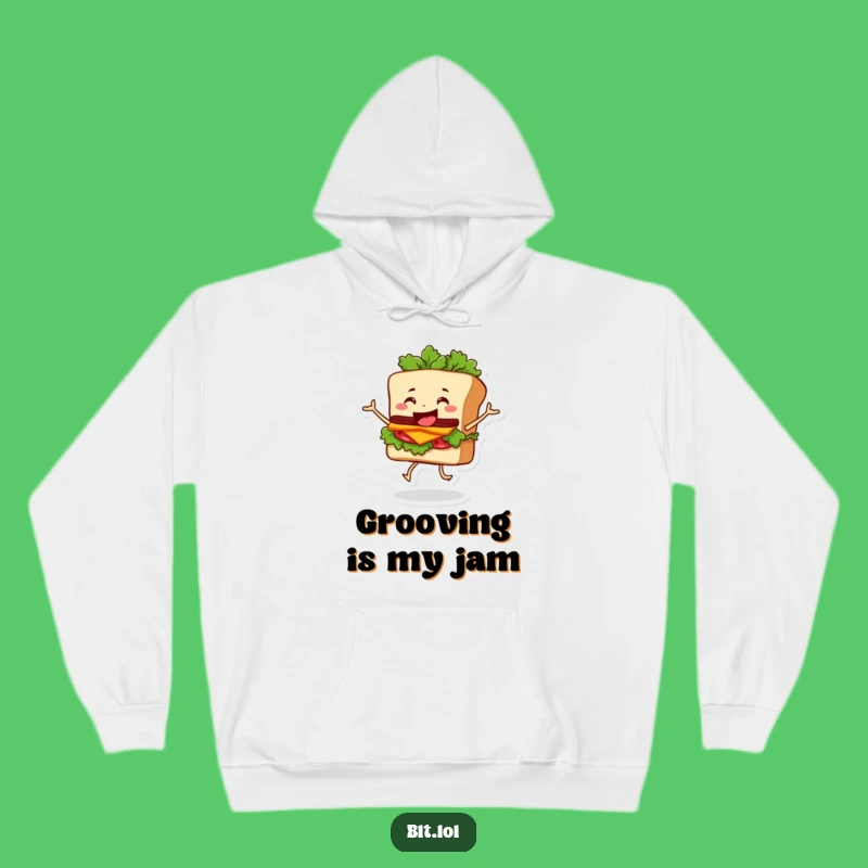 Cozy Funny Dancing BLT Sandwich Hoodie: Wobbly Lettuce Warm Funny Gift