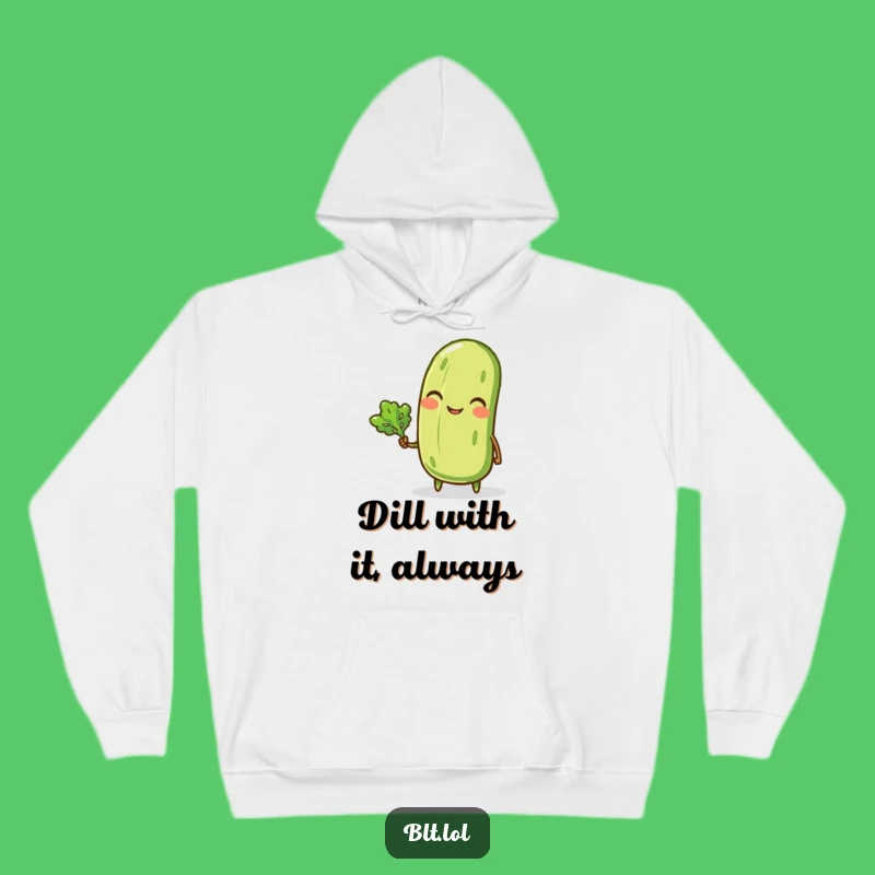 Cozy Funny Pickle Hoodie - Warm & Hilarious Anthropomorphic Veggie Apparel Gift