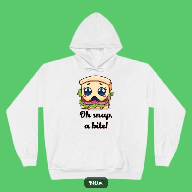 Cozy Funny Surprised BLT Sandwich Hoodie: Bite Taken Warm Funny Gift