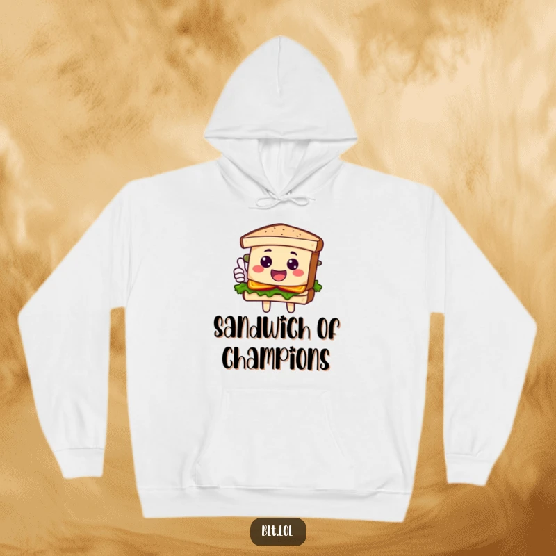 Funny Hoodie with a smiling BLT sandwich character giving a cheerful thumbs up, full of delicious and friendly vibes.