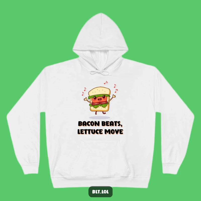 Funny Dancing BLT Sandwich Hoodie - Cozy Musical Comfort for Sandwich Enthusiasts