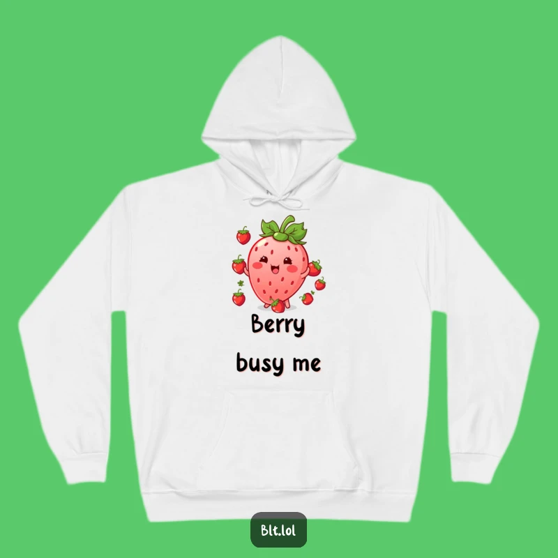 Funny Kawaii Strawberry Juggling Hoodie: Cozy Comfort with Fruity Fun