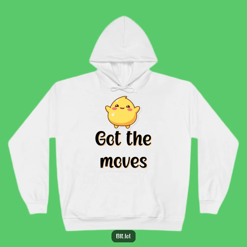 Funny Mustard Blob Hoodie Cozy Wiggling Character Warm Foodie Gift