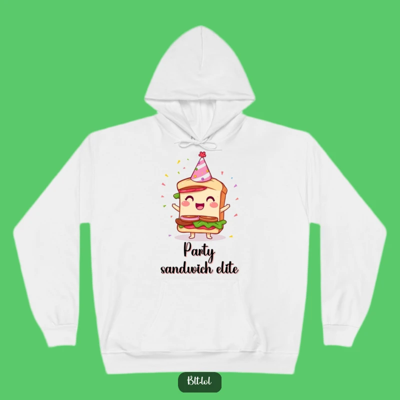 Funny Party BLT Sandwich Hoodie: Cozy Hat Confetti Comfort, Perfect Gift