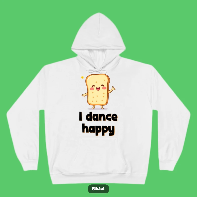 Cozy Funny Cheesy Bread Happy Dance Hoodie - Warm & Comforting Style