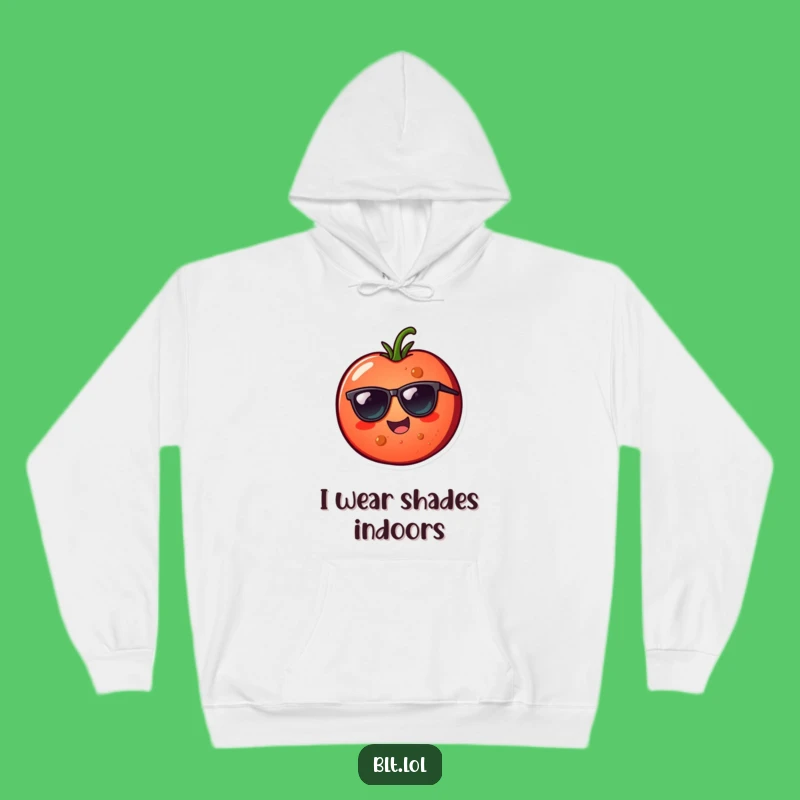 Funny Tomato Sunglasses Hoodie - Cozy Cheerful Veggie Warm Gift