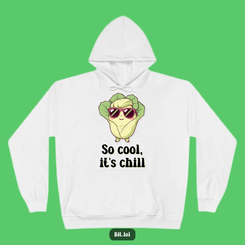 Funny Chilling Lettuce Sunglasses Hoodie - Cozy Veggie Gift for Ultimate Relaxation