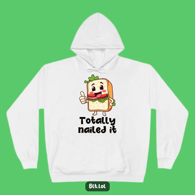Funny Thumbs Up BLT Sandwich Hoodie - Cozy Comfort with Positive Vibes