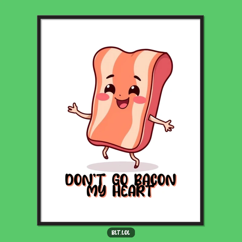 Free Printable Wall Art: Bouncy Bacon Dance Decor Downloadable