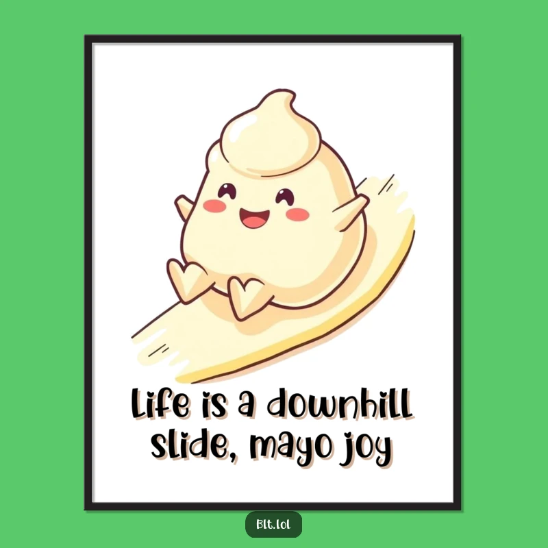 Free Printable Wall Art: Happy Sliding Mayo