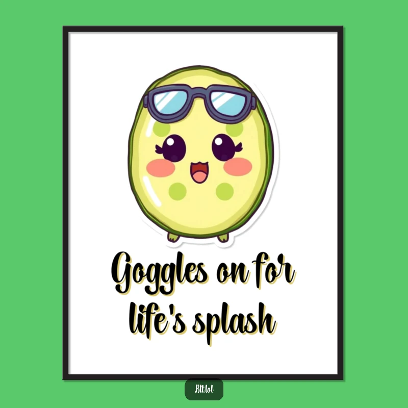 Funny Free Printable Wall Art: Goggle-Eyed Pickle Slice Decor!