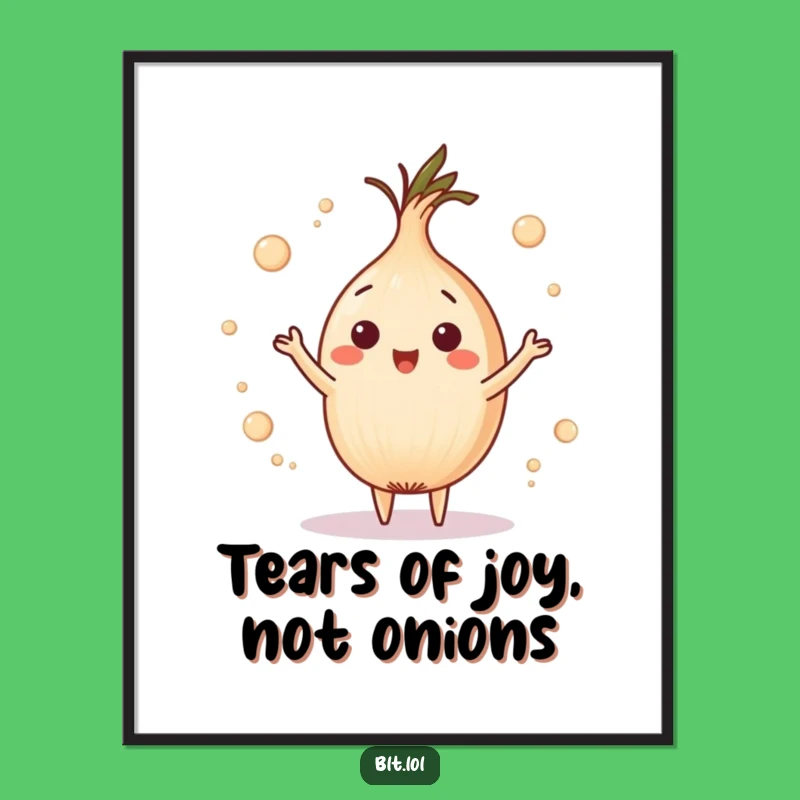 Funny Free Printable Wall Art: Juggling Onion Ring - Whimsical Decor