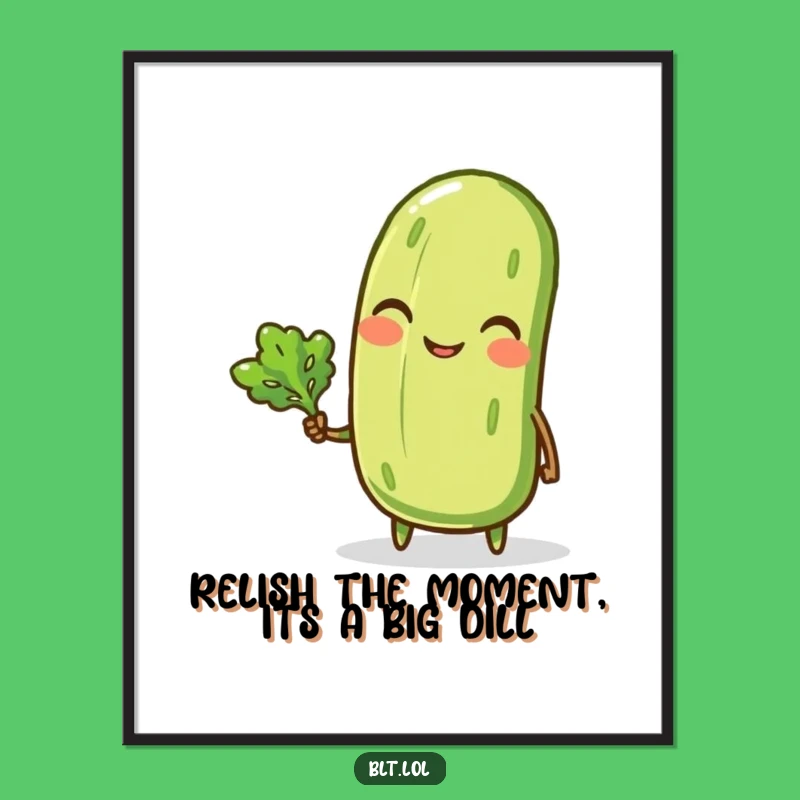 Funny Free Printable Wall Art: Winking Pickle Downloadable Decor for a Quirky Home!