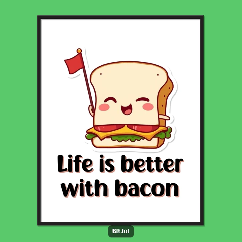 Funny Free Printable Wall Art: Winking BLT Downloadable Decor for a Quirky Kitchen!