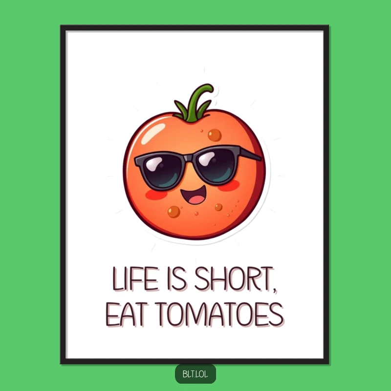 Funny Free Printable Wall Art: Cool Tomato Sunglasses - Quirky Decor Download