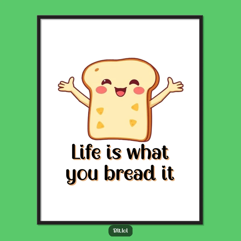 Free Printable Wall Art: Bread Cheese Quirky Decor Downloadable