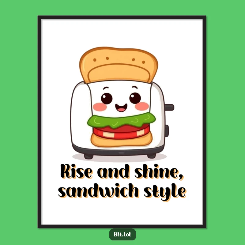 Free Printable BLT Toaster Art - Funny Downloadable Wall Decor for Kitchen Lovers