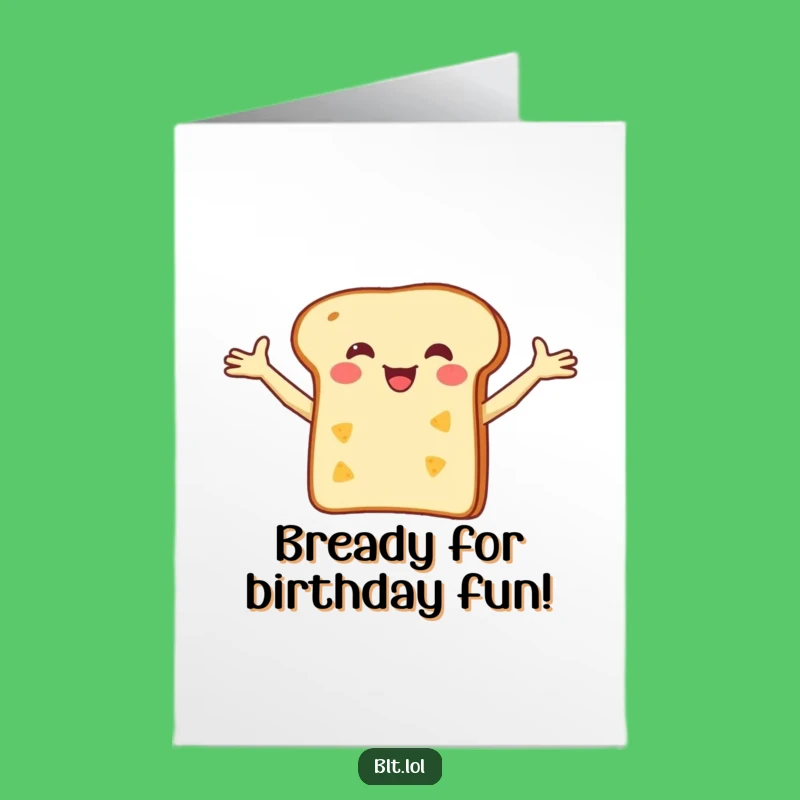 Free Printable Birthday Card: Bread & Cheese Joy Downloadable Gift