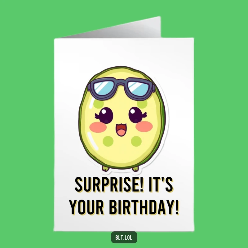 Free Printable Birthday Card: Goofy Pickle Goggles for a Fun Celebration!