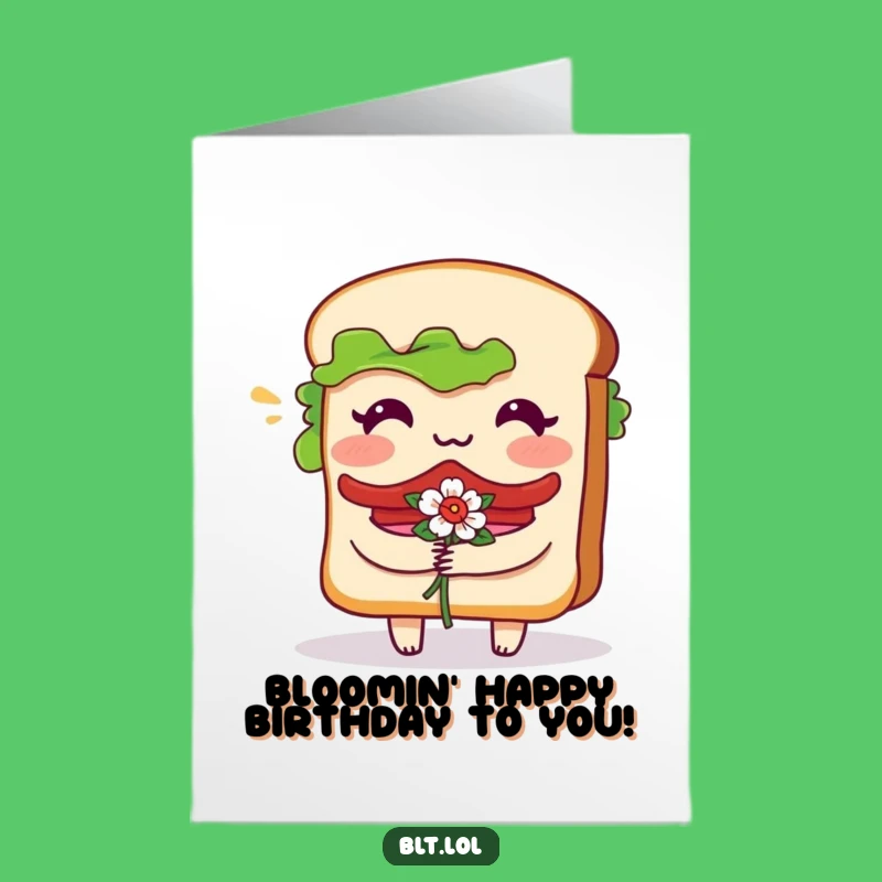Free Printable BLT Bashful Birthday Card - Funny Downloadable Gift for Sweet Celebrations
