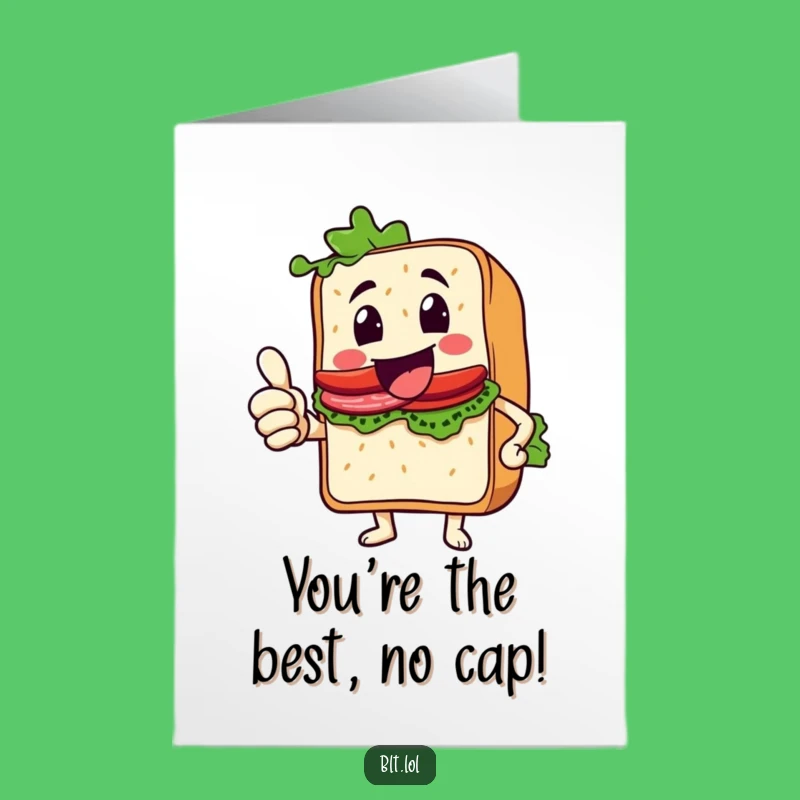 Free Printable BLT Thumbs Up Birthday Card Funny Downloadable Gift