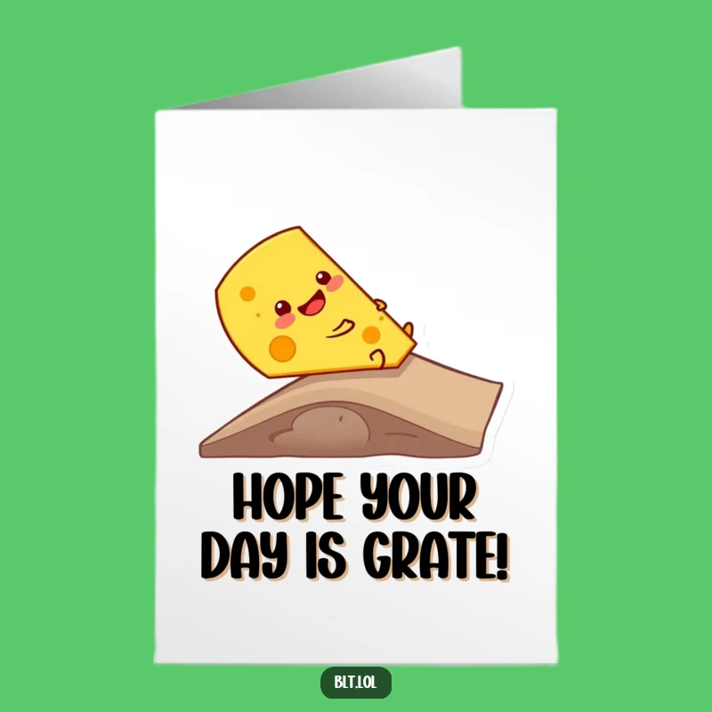 Free Printable Cheese Ramp Birthday Card: Silly Dairy Downloadable Greeting