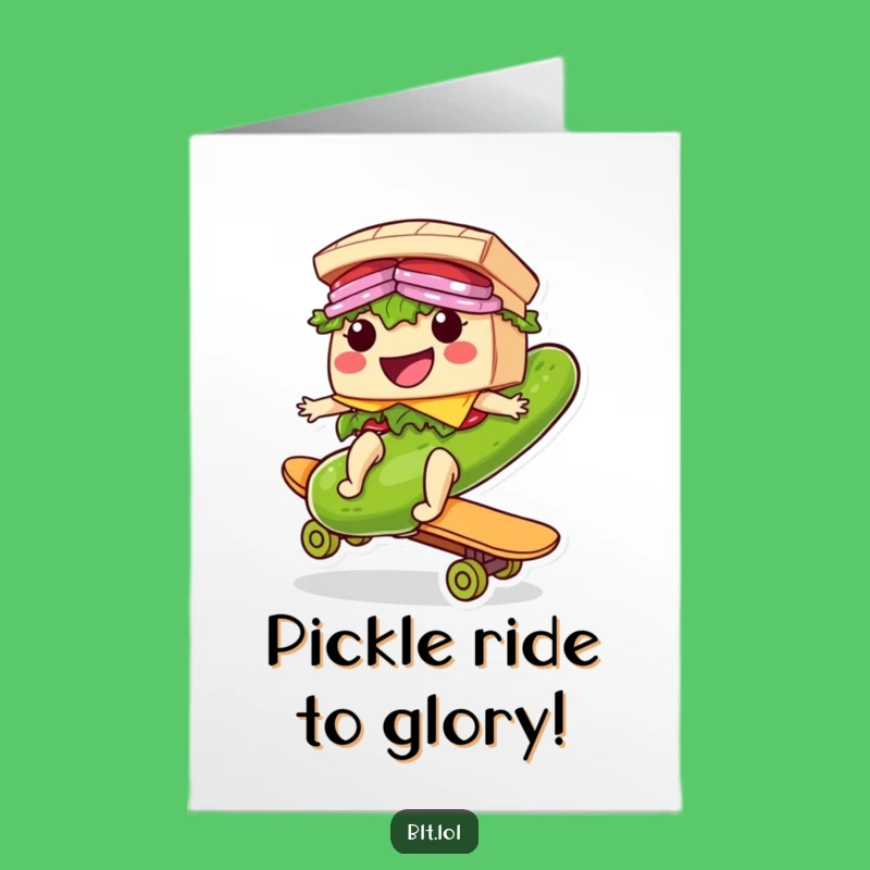 Free Printable Congrats Card: BLT Rides a Pickle