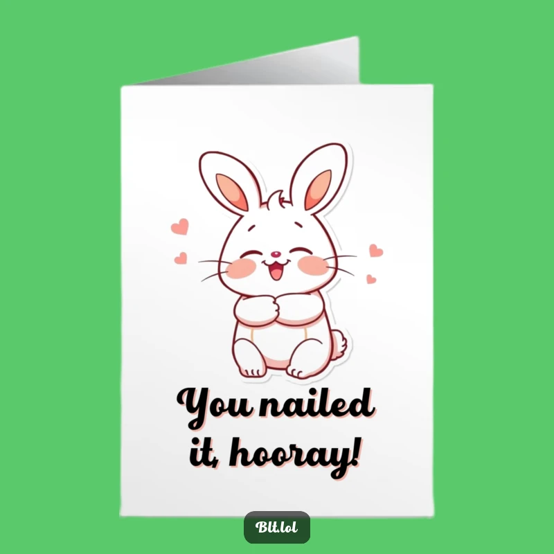 Free Printable Congrats Card: Bun Hug Funny Downloadable Gift