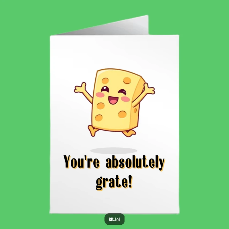 Free Printable Congrats Card: Cheesy Jump