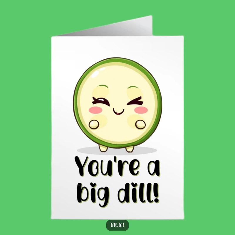 Free Printable Congrats Card: Grinning Pickle