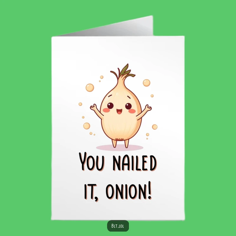 Free Printable Congrats Card: Juggling Onion Ring - Amazing Achievement