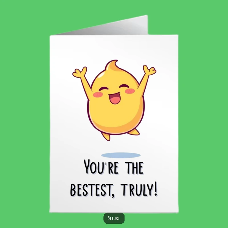 Free Printable Congrats Card: Mustard Blob Funny Downloadable Gift
