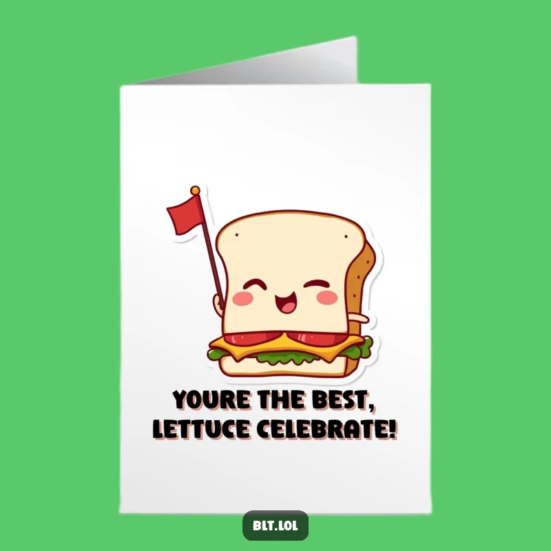 Free Printable Congrats Card: Winking BLT Downloadable Gift for Cheering Success!