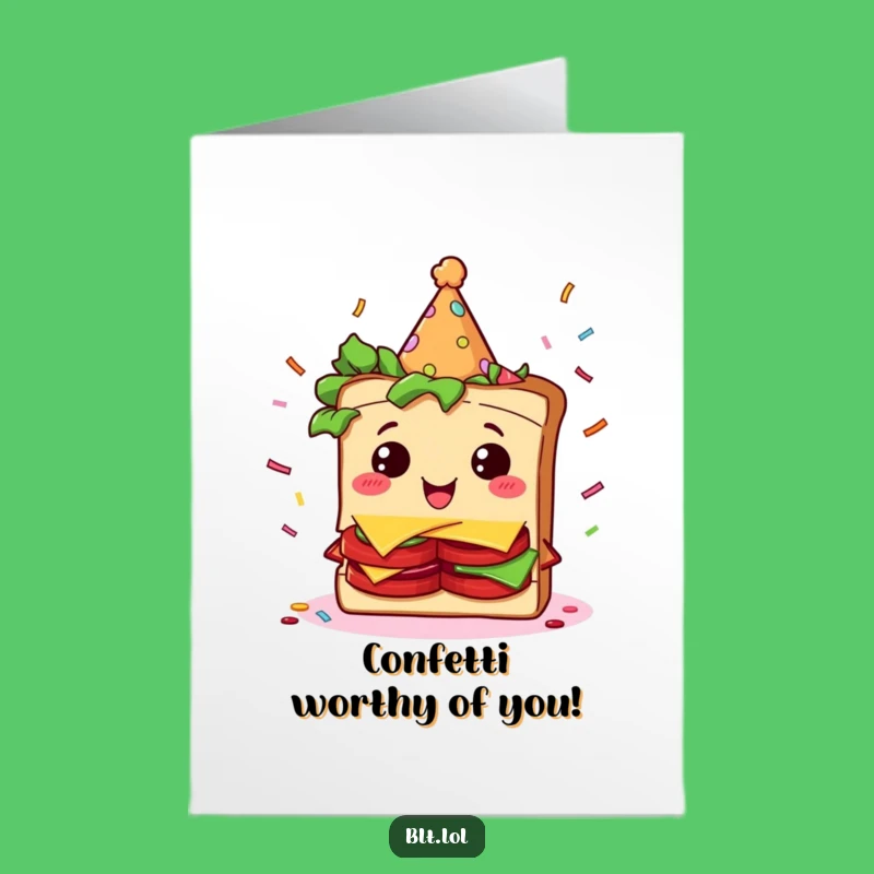 Free Printable Giddy BLT Party Congrats Card - Hilarious Downloadable Gift