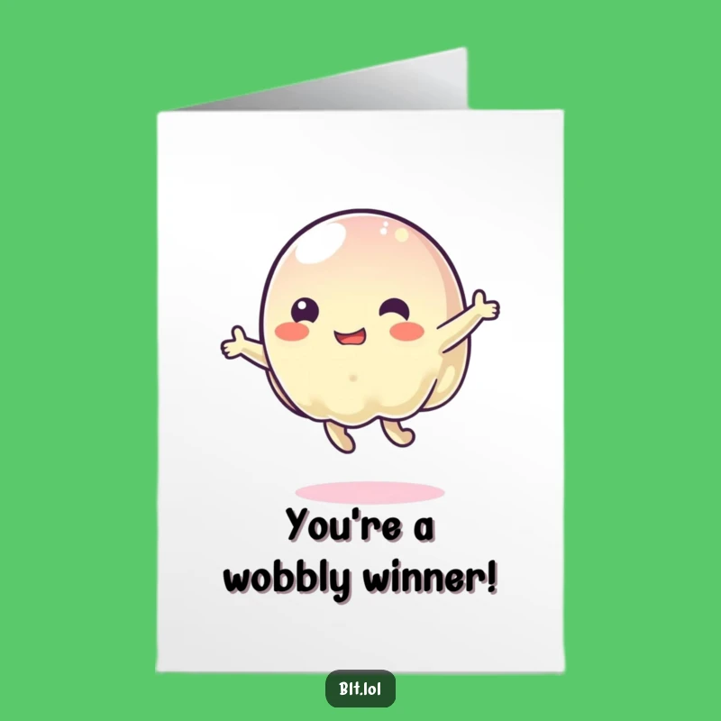 Free Printable Congrats Card: Jelly Bounce Funny Downloadable Gift