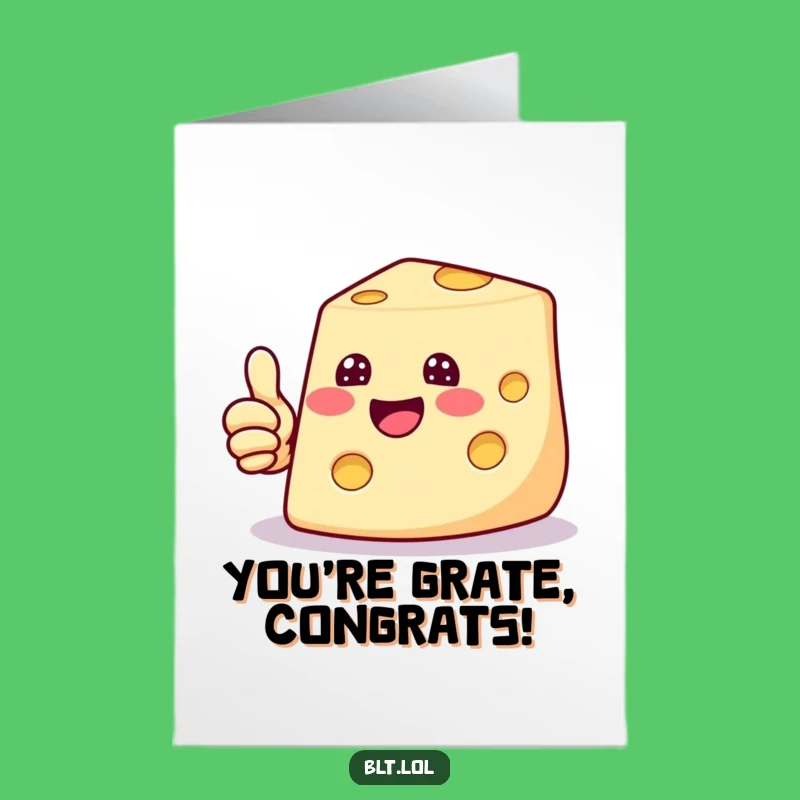 Free Printable Congrats Card: Cheesy Thumbs Up Funny Downloadable Gift