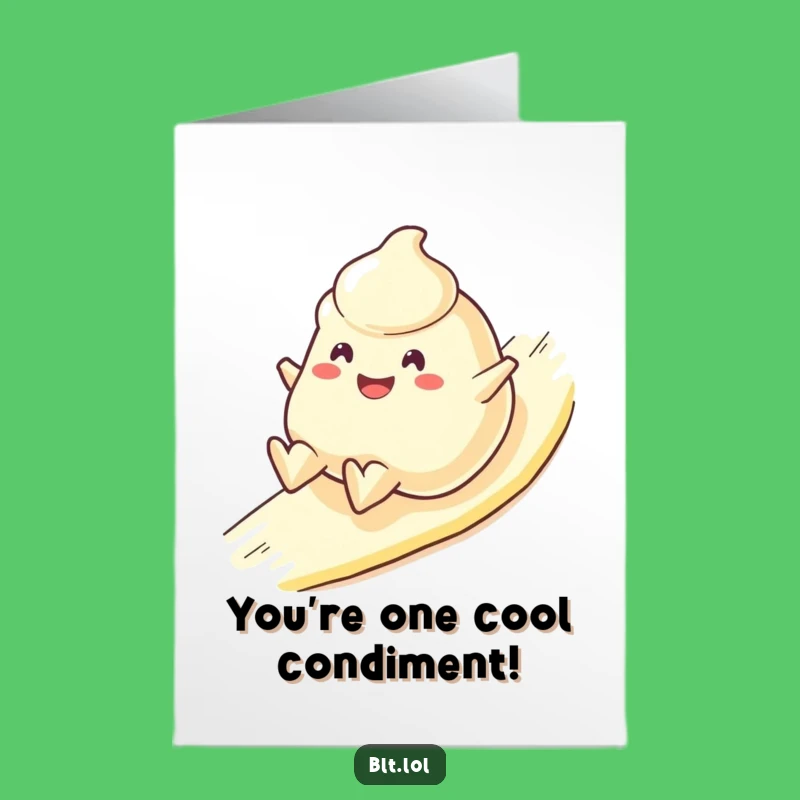 Free Printable Congrats Card: Sliding Mayo Blob