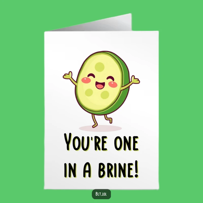 Free Printable Pickle Cartwheel Congratulations Card: Zesty Downloadable Greeting